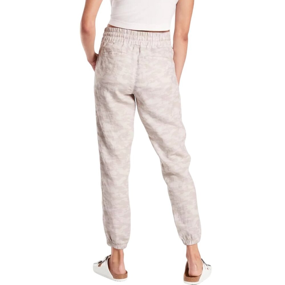 Athleta Camo Cabo Linen Jogger Women’s 10 Athleisure Travel Pant Worn Once! - Picture 3 of 12
